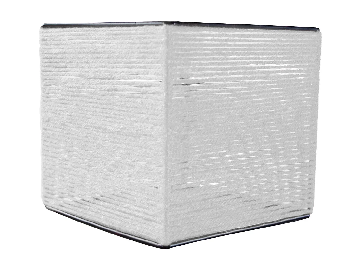 Pantalla TOSEL ,metal, fibra,Blanco,A20xD20xP20cm