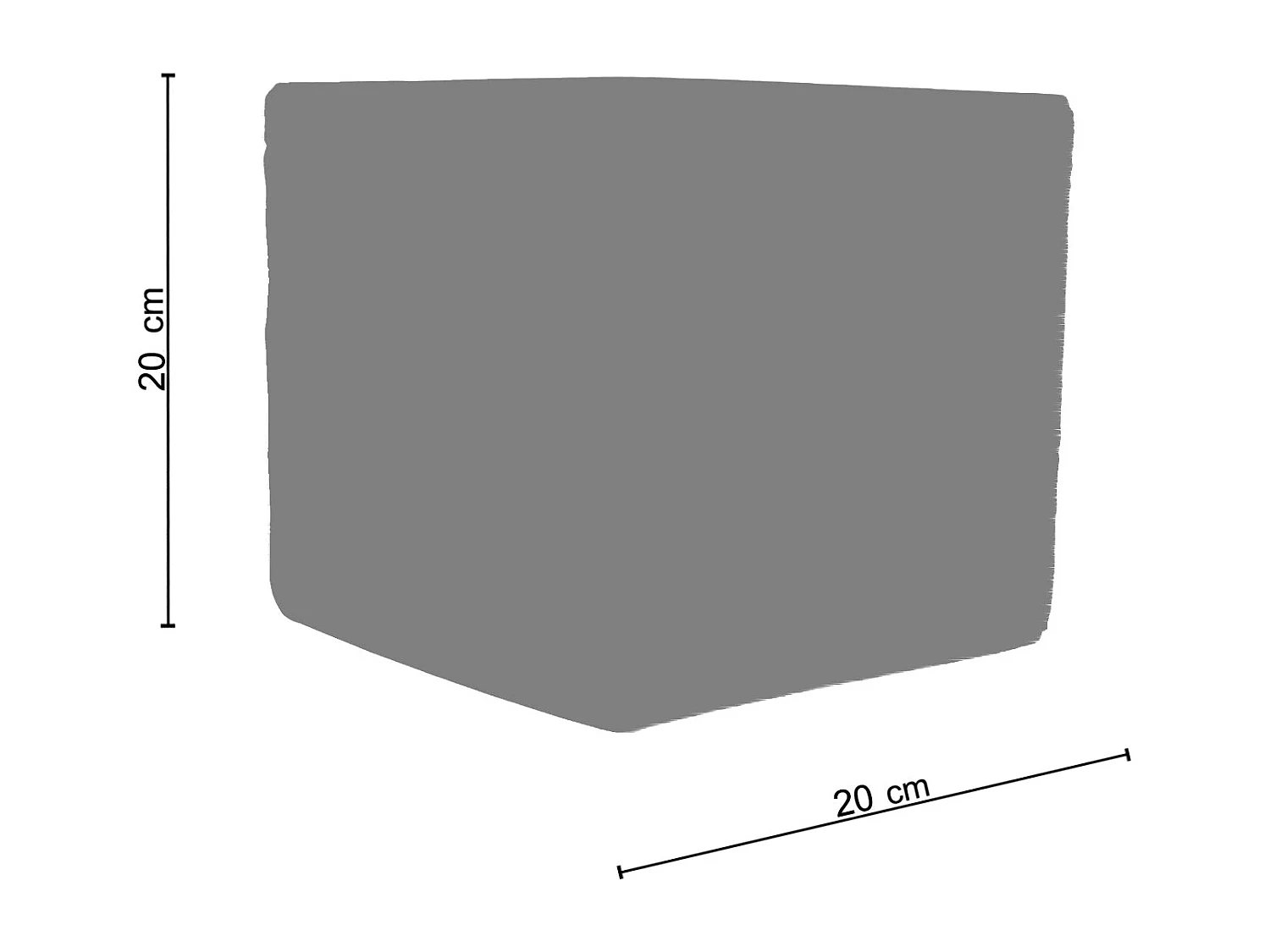 Pantalla TOSEL ,metal, fibra,Blanco,A20xD20xP20cm