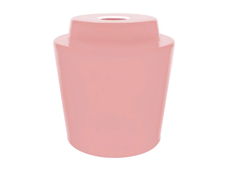 Abajur TOSEL BARTEK vidro cônico rosado D15,7 x H16  cm