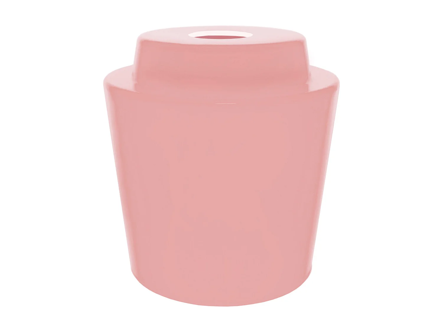 Abajur TOSEL BARTEK vidro cônico rosado D15,7 x H16  cm