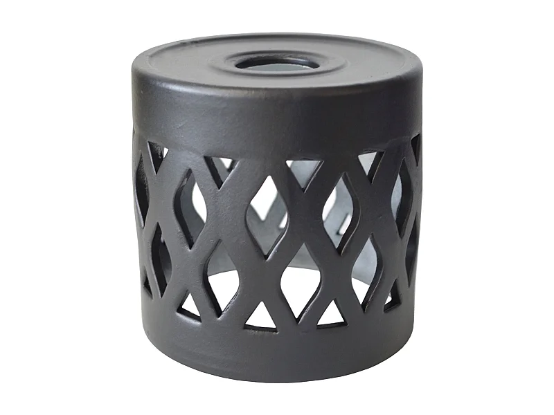 Abajur TOSEL COVO cerâmica cilindro preto D14,5 x H14  cm