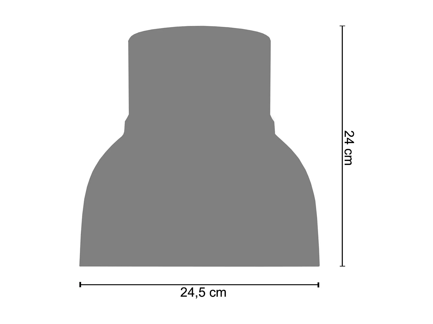 Abajur TOSEL CLOCHE metal cúpula vermelho D24,5 x H24  cm