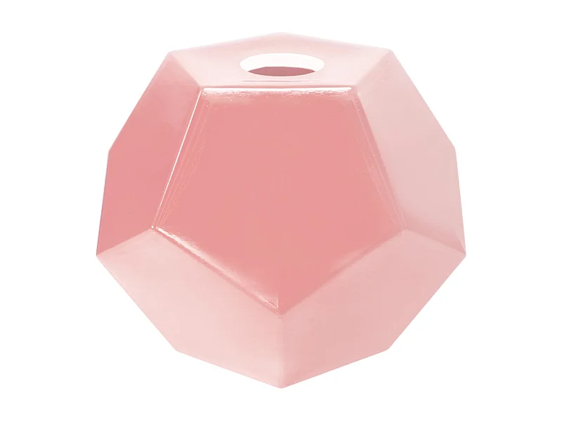 Abat-jour TOSEL ,verre,Rose ,H16,5xD18xP18cm