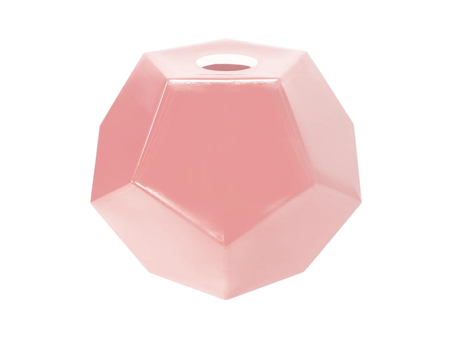 Abat-jour TOSEL ,verre,Rose ,H16,5xD18xP18cm