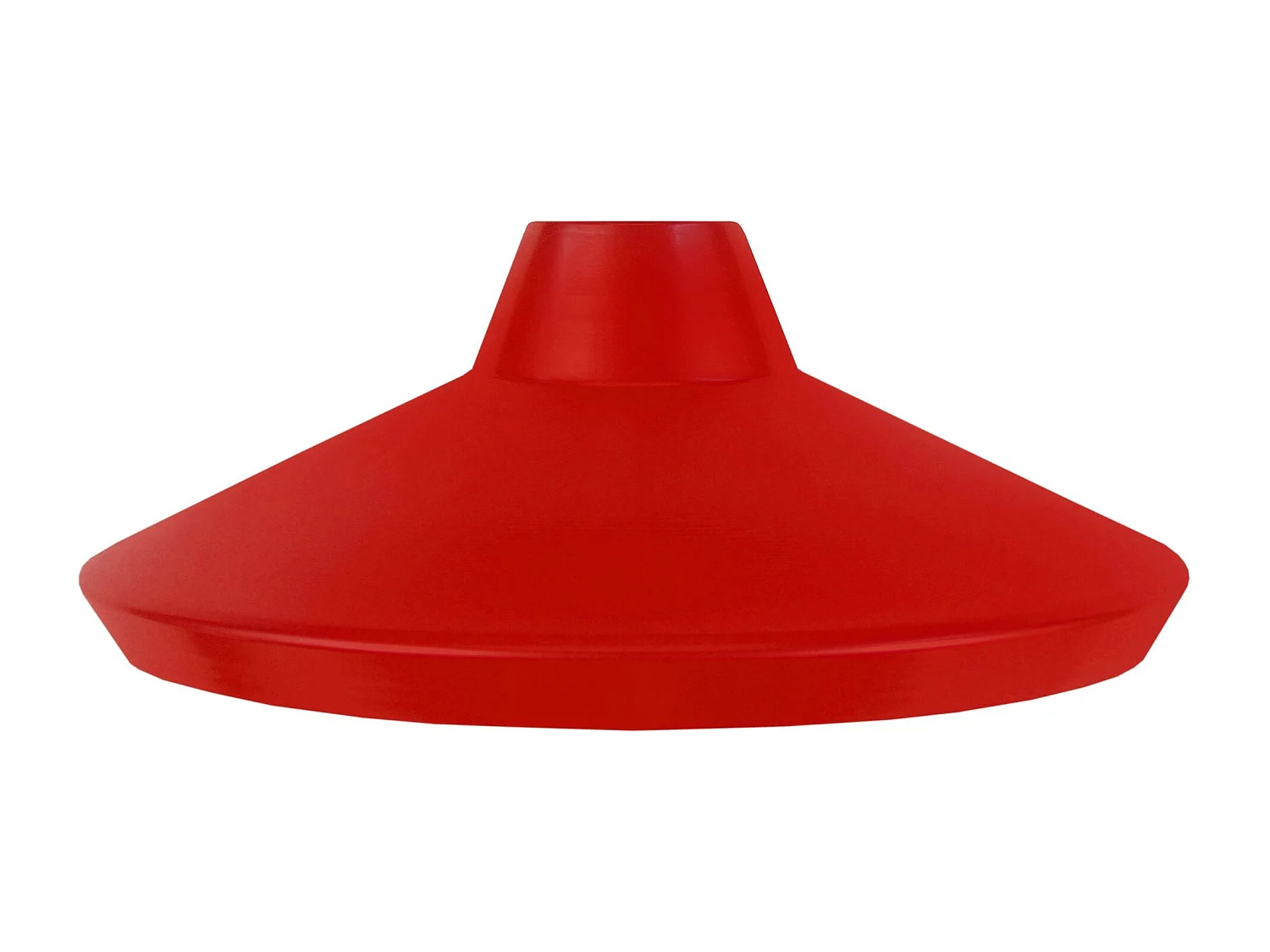 Abat-jour TOSEL ,métal,Rouge ,H14xD33xP33cm