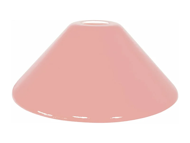 Abajur TOSEL JAYA vidro cônico rosa D25,5 x H11,5  cm