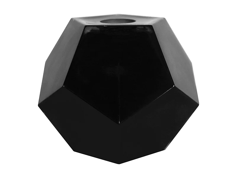 Abajur TOSEL GOSHIN vidro geométrico preto D18 x H16,5  cm