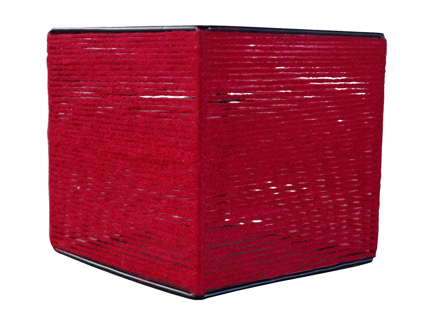 Pantalla TOSEL ,metal, fibra,Rojo,A20xD20xP20cm