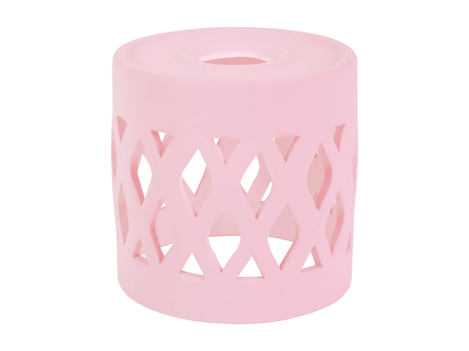 Abajur TOSEL COVO cerâmica cilindro rosa D14,5 x H14  cm