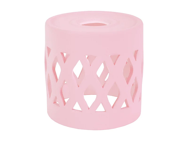 Abajur TOSEL COVO cerâmica cilindro rosa D14,5 x H14  cm