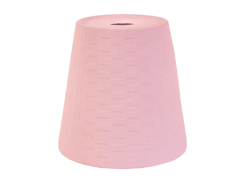 Abajur TOSEL CESTOS cerâmica cônico rosa D16,5 x H15  cm