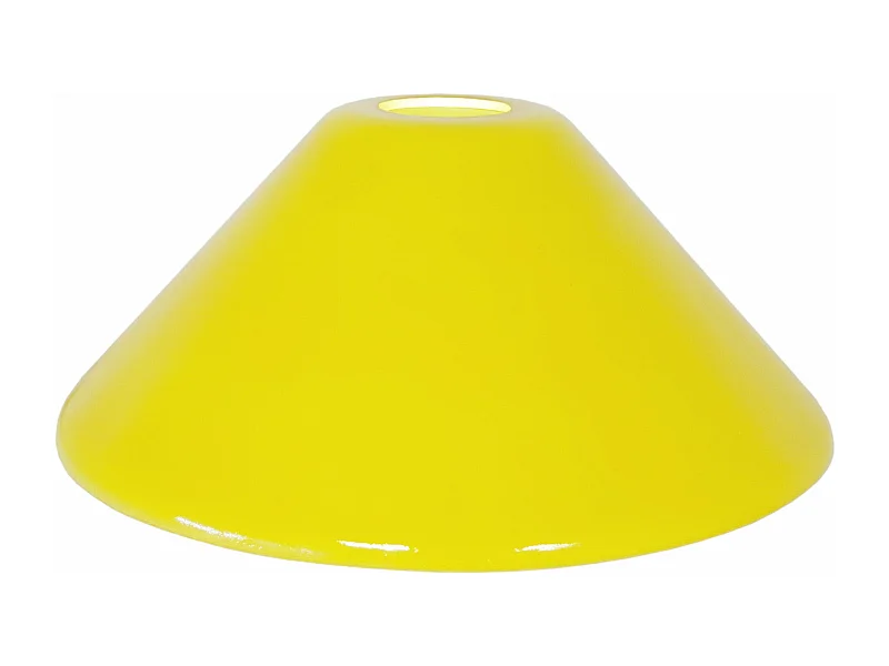 Abajur TOSEL JAYA vidro cônico amarelo D25,5 x H11,5  cm