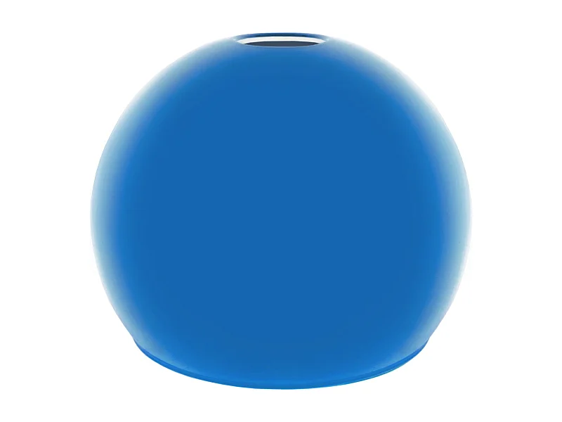 Abat-jour TOSEL ,verre,Bleu,H17xD20xP20cm