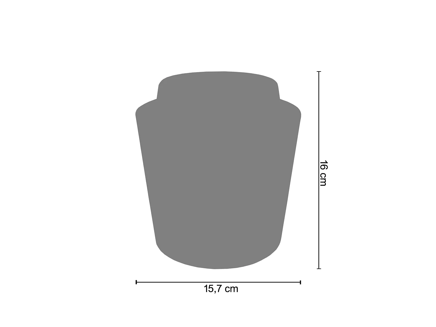 Abat-jour TOSEL ,verre,Blanc ,H16xD15,7xP15,7cm