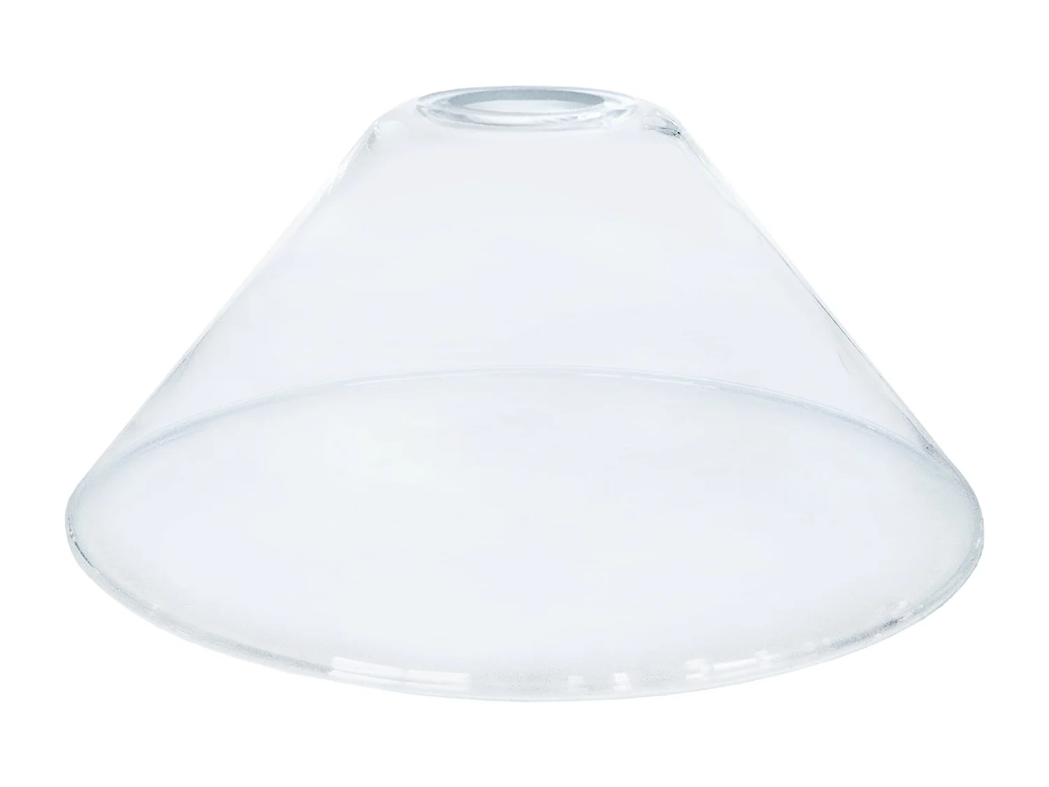 Abajur TOSEL JAYA vidro cônico claro D25,5 x H11,5  cm