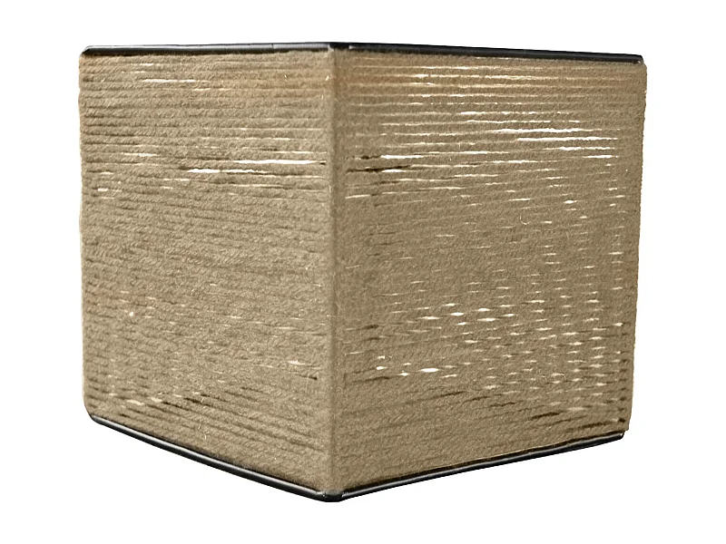 Pantalla TOSEL ,metal, fibra,natural,A16xD16xP16cm