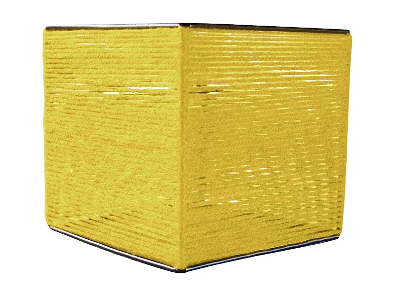 Pantalla TOSEL ,metal, fibra,AMARILLO,A16xD16xP16cm