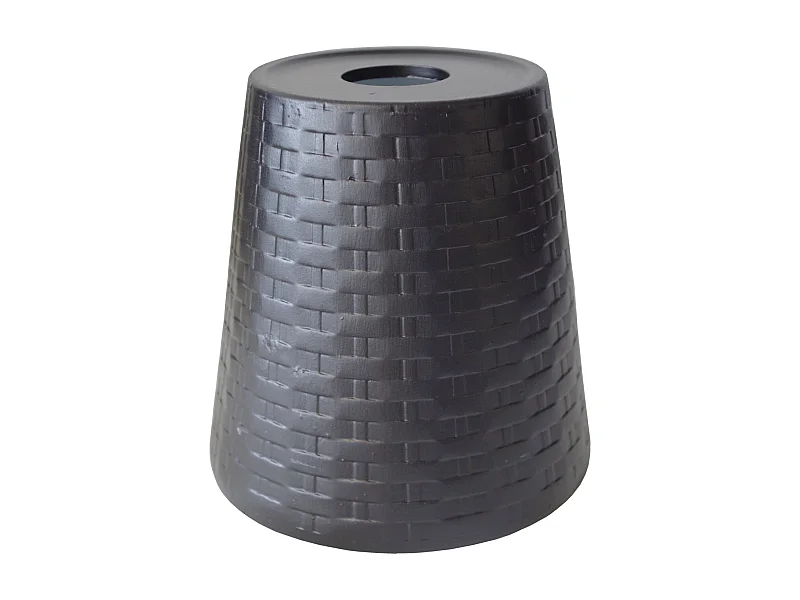 Abajur TOSEL CESTOS cerâmica cônico preto D16,5 x H15  cm
