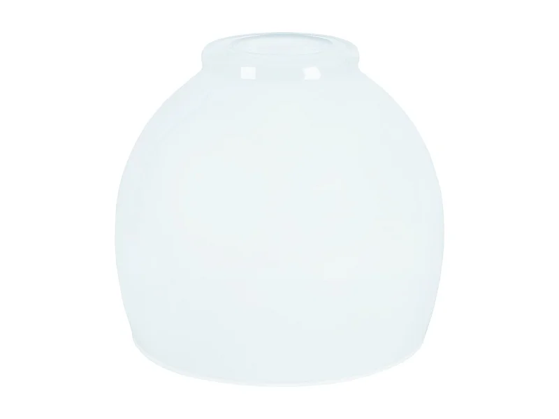 Abajur TOSEL CYPRESS vidro abaulado branco D15 x H13  cm