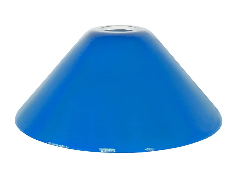 Abajur TOSEL JAYA vidro cônico azul D25,5 x H11,5  cm