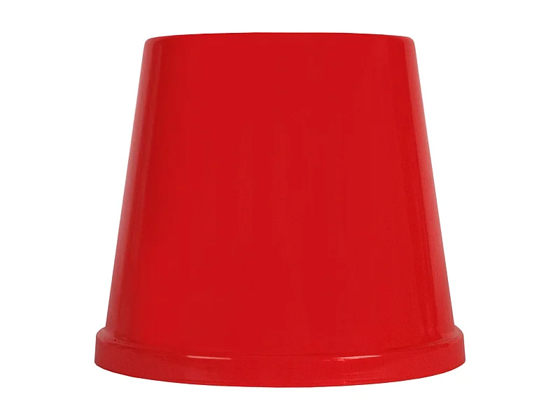 Abat-jour TOSEL ,métal,Rouge ,H14xD15xP15cm