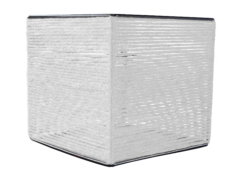 Pantalla TOSEL ,metal, fibra,Blanco,A25xD25xP25cm