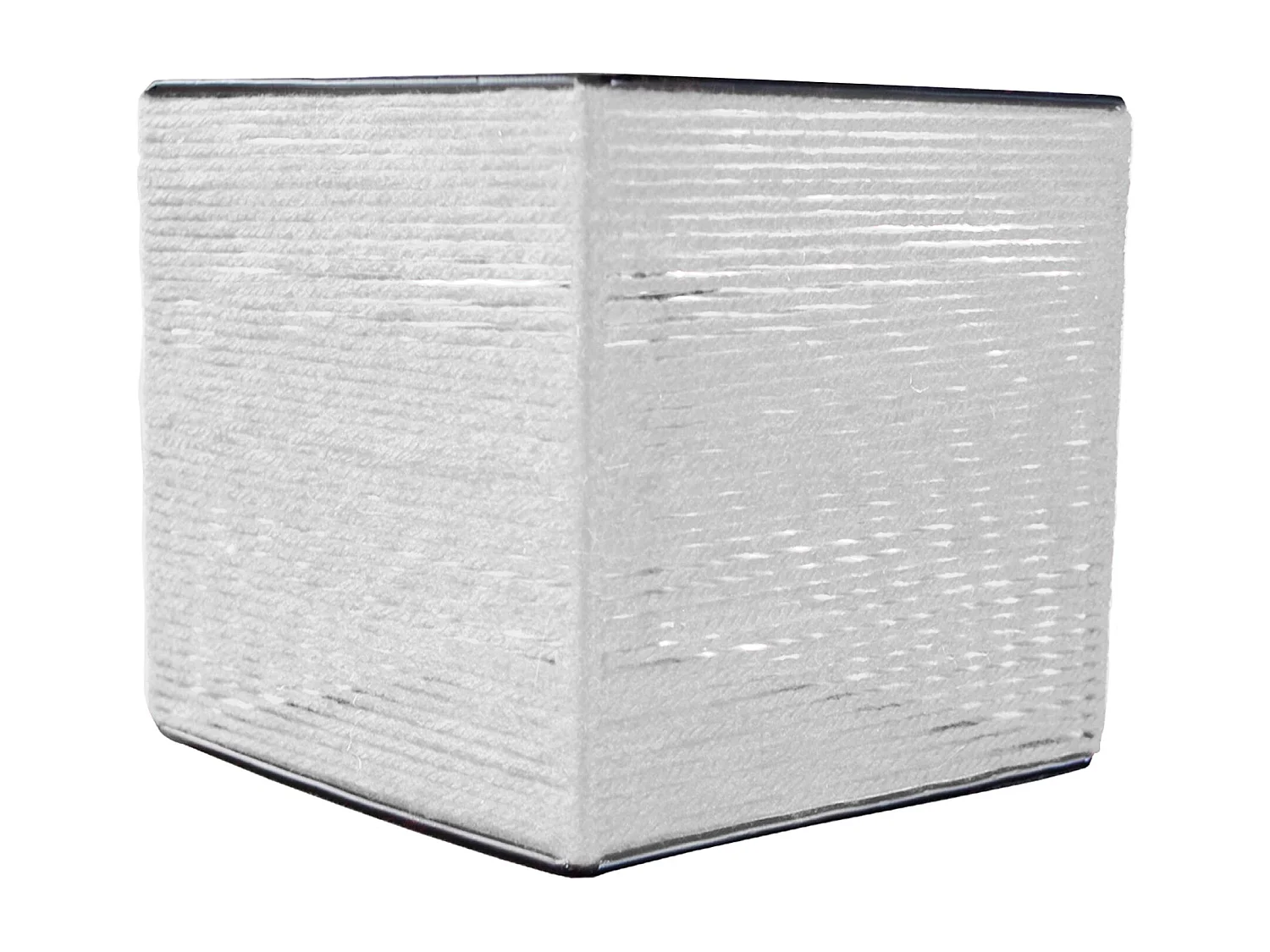 Pantalla TOSEL ,metal, fibra,Blanco,A25xD25xP25cm