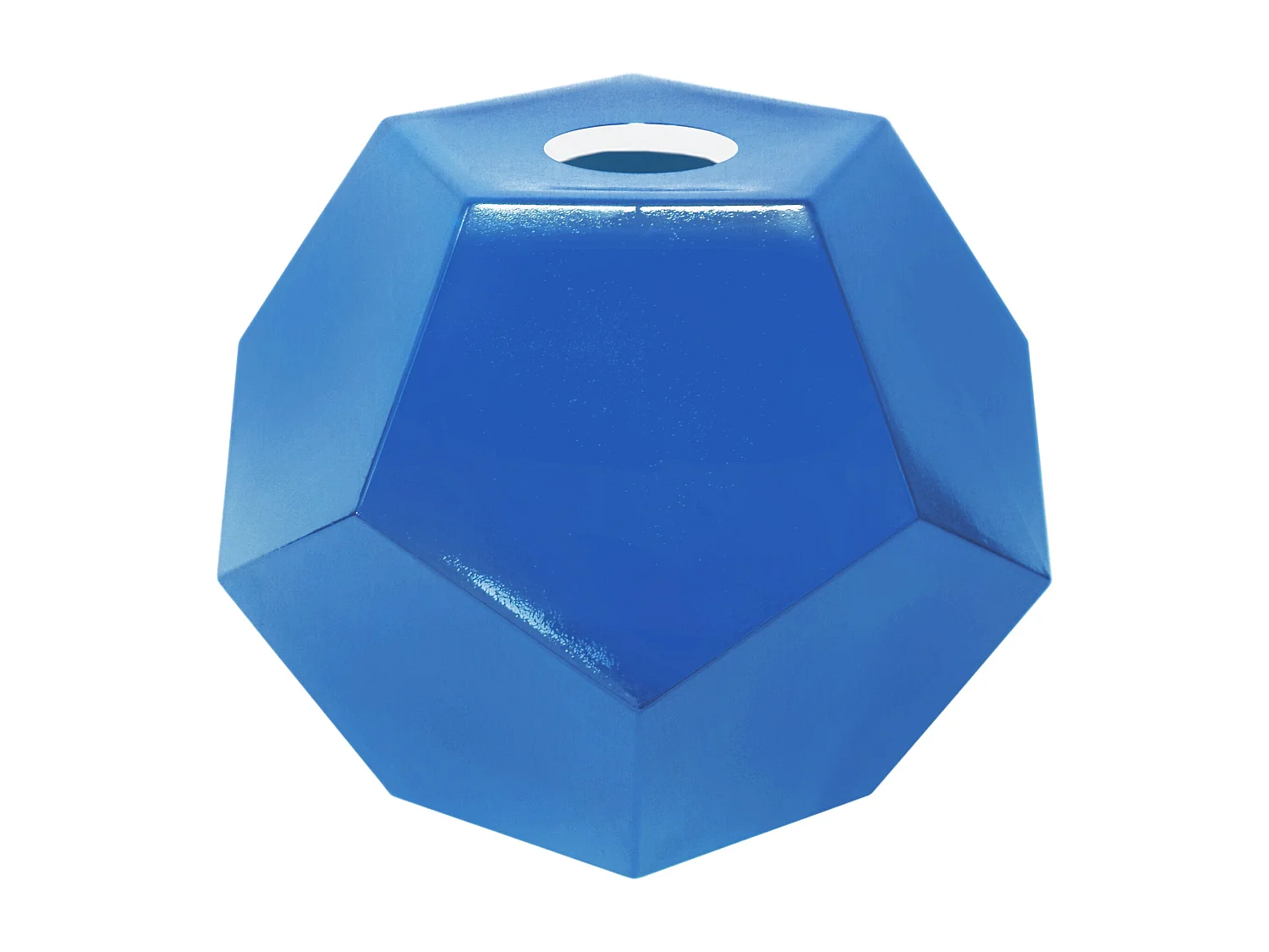 Abajur TOSEL GOSHIN vidro geométrico azul D18 x H16,5  cm