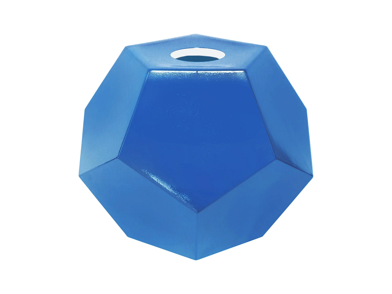 Abat-jour TOSEL ,verre,Bleu,H16,5xD18xP18cm