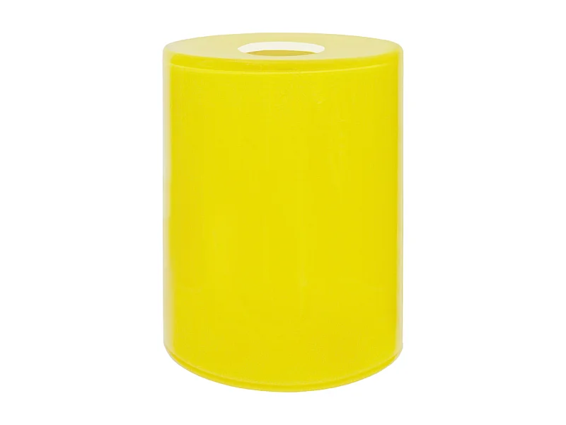 Abat-jour TOSEL ,verre,Jaune ,H15xD12xP12cm