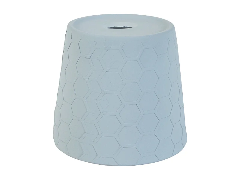 Abajur TOSEL ABEILLE cerâmica cônico azul D17 x H15  cm