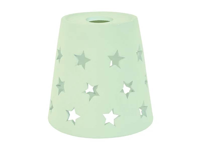 Abajur TOSEL OVAR cerâmica cone Verde D18 x H17  cm