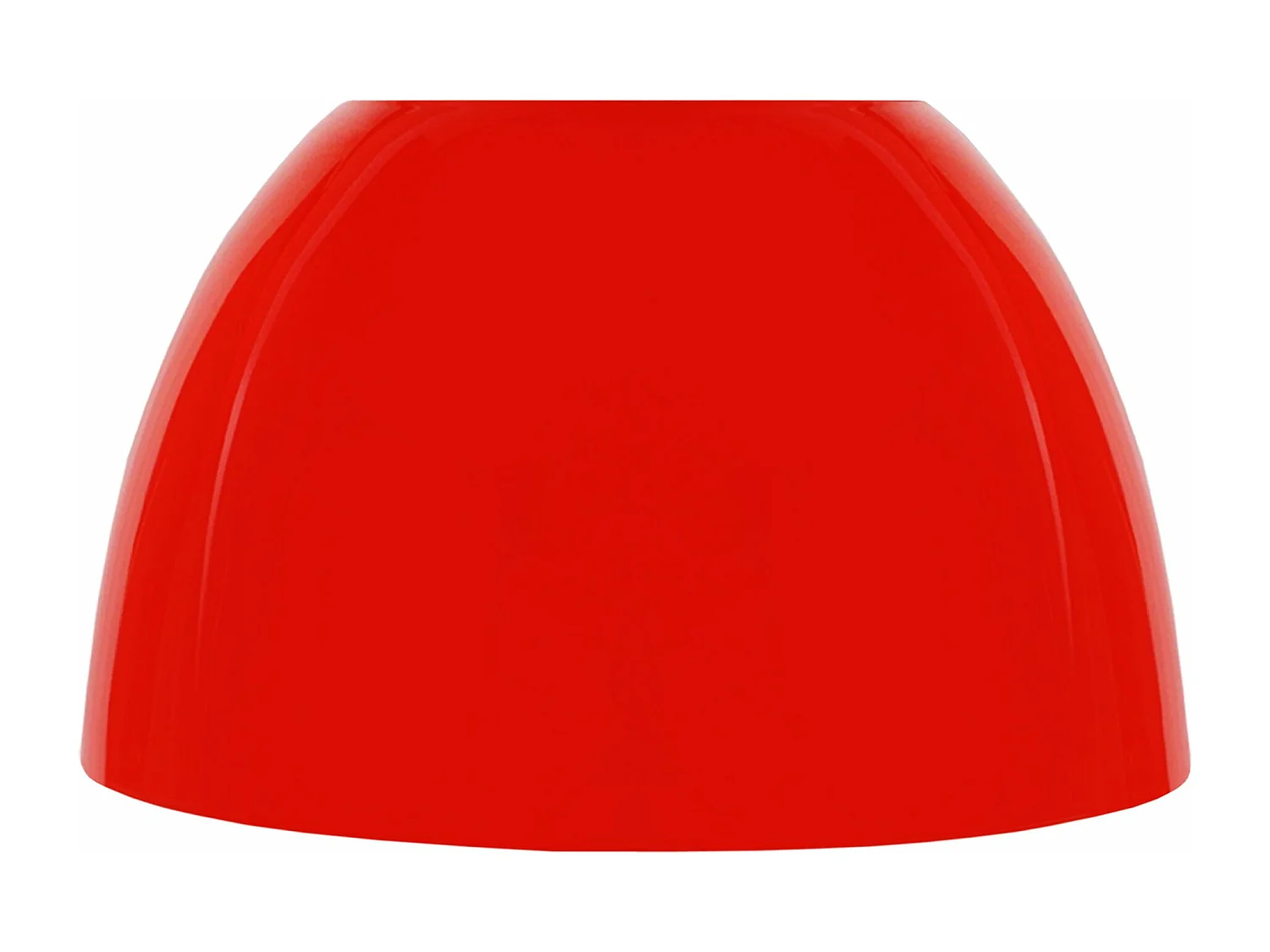 Abajur TOSEL PLEXI plástico cúpula vermelho D24 x H13  cm
