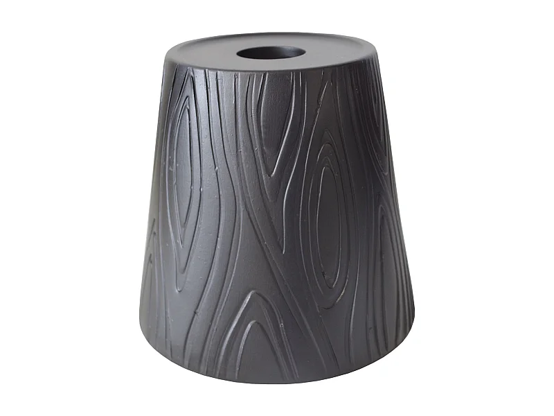 Abajur TOSEL VILA cerâmica cônico preto D18,5 x H18  cm