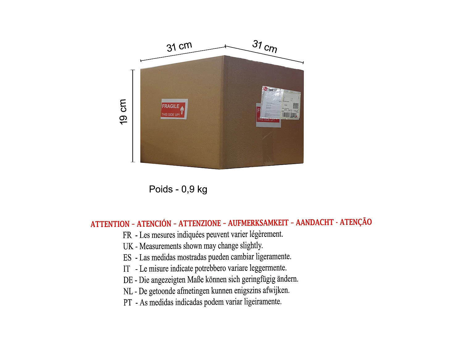 Pantalla TOSEL ,metal,AMARILLO,A15,5xD25xP25cm