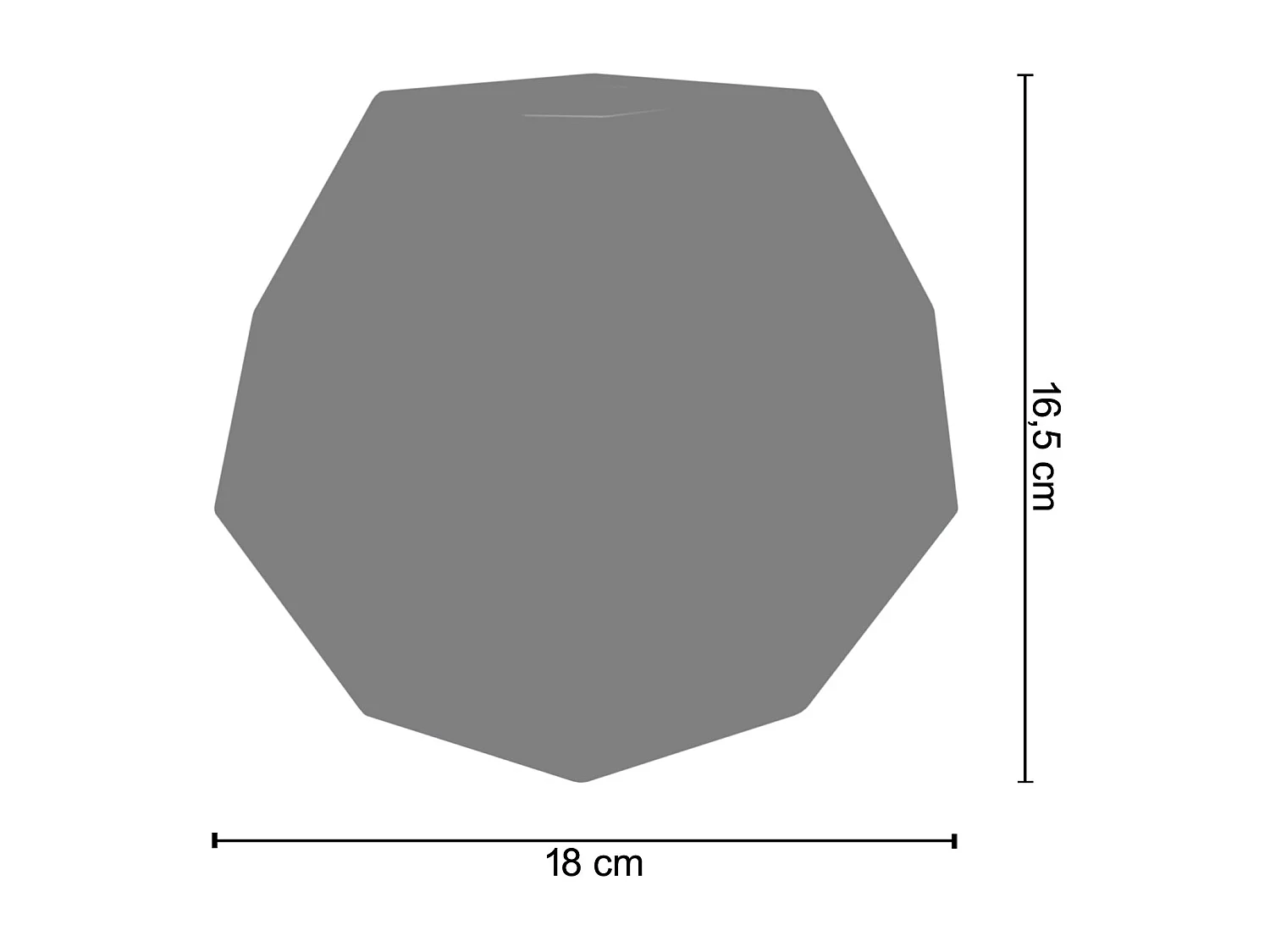 Abajur TOSEL GOSHIN vidro geométrico claro D18 x H16,5  cm