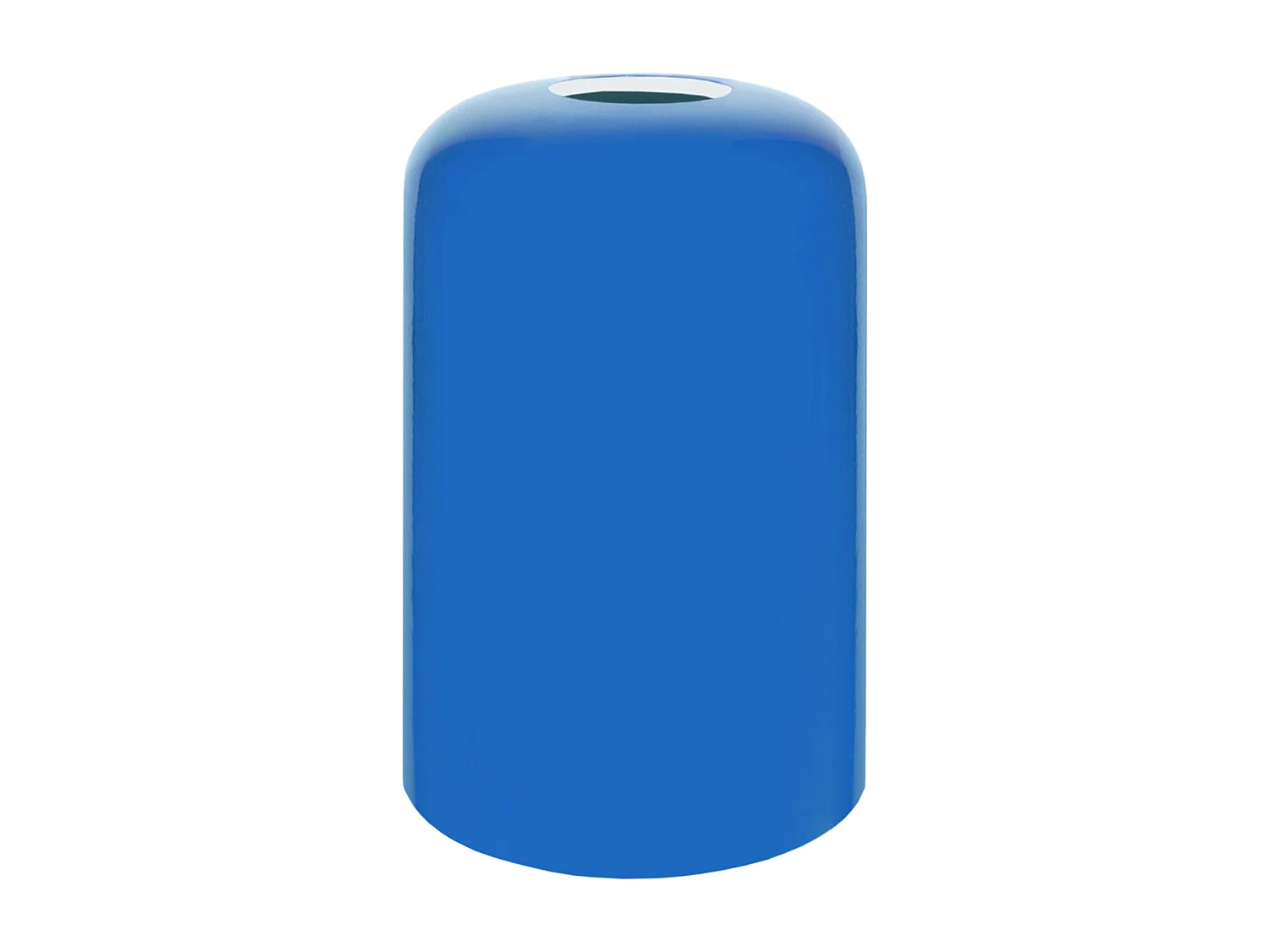 Abajur TOSEL GINKGO vidro cilindro azul D10.3 x H17  cm