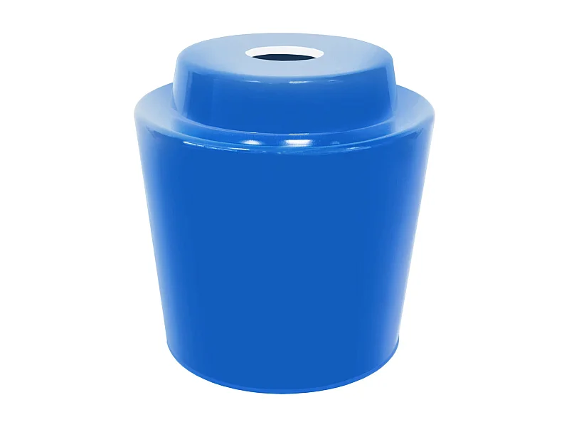 Abajur TOSEL BARTEK vidro cônico azul céu D15,7 x H16  cm