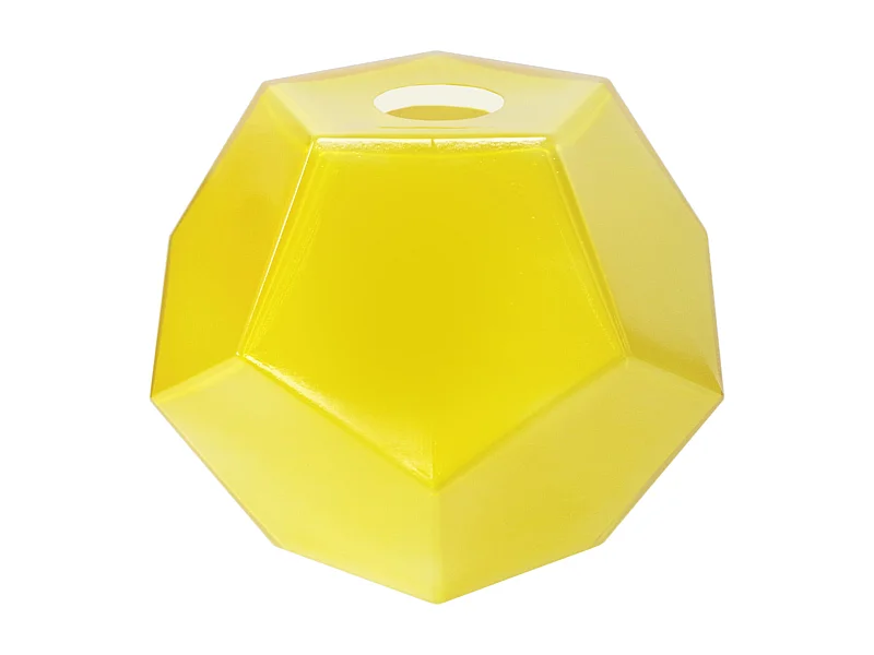 Abajur TOSEL GOSHIN vidro geométrico amarelo D18 x H16,5  cm