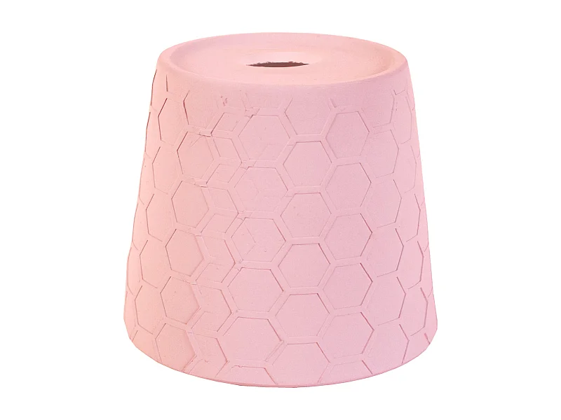 Pantalla TOSEL ,arcilla,Rosa ,A15xD17xP17cm