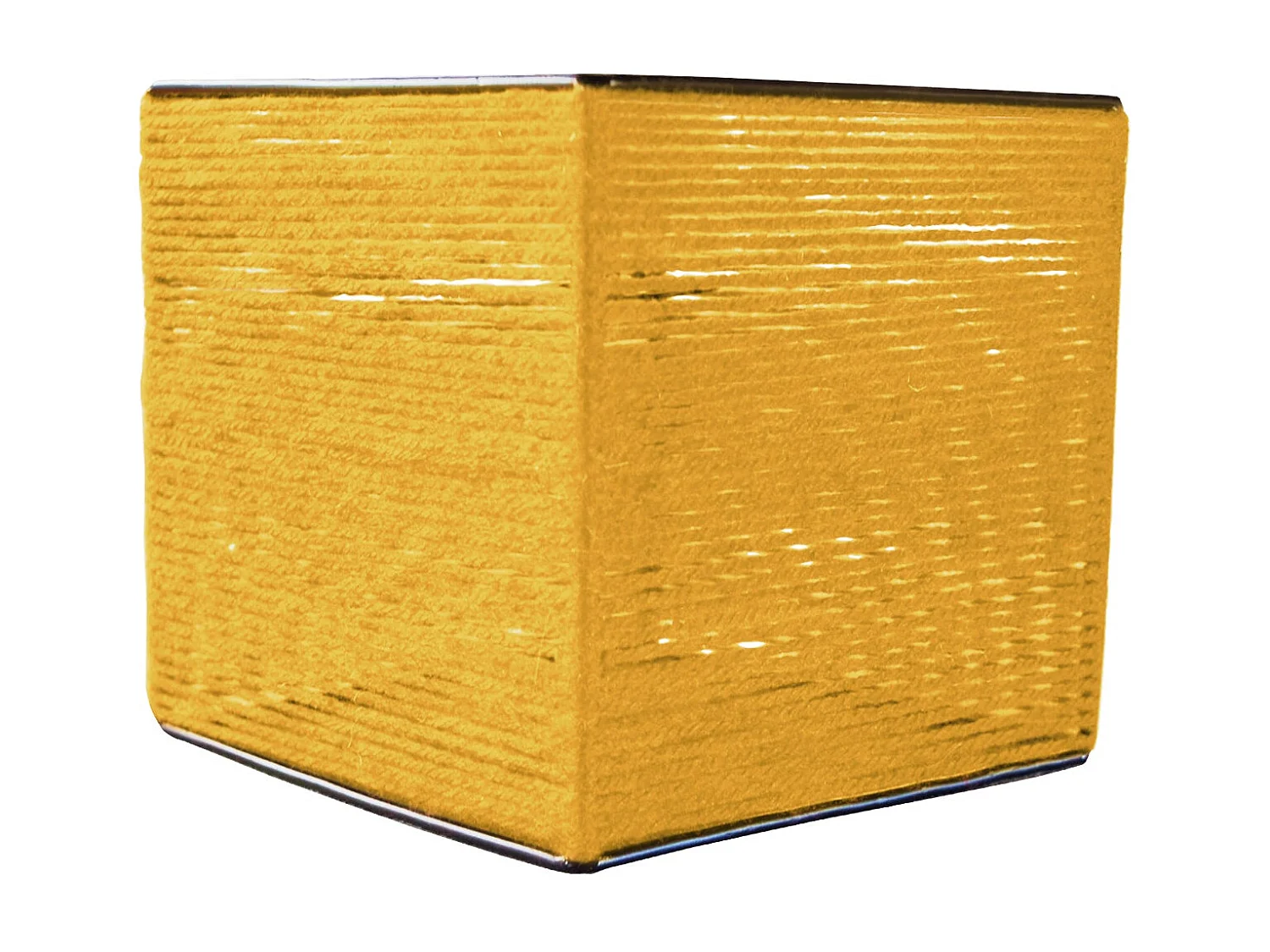 Abat-jour TOSEL ,métal,fibre ,Jaune ,H16xD16xP16cm