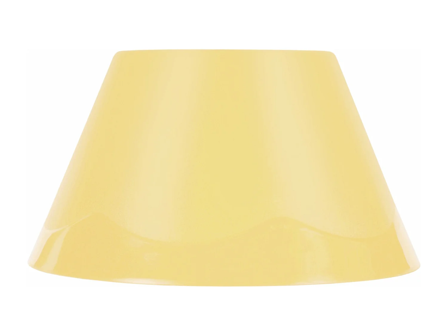 Abajur TOSEL POLYCONE plástico cônico amarelo D22 x H12  cm