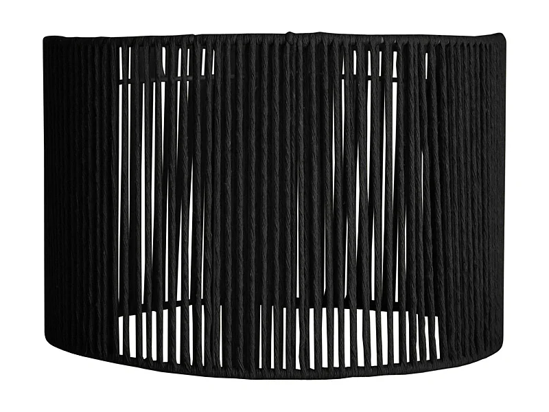 Pantalla TOSEL ,metal, fibra,Negro ,A16xD25xP25cm