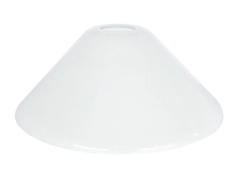 Abajur TOSEL JAYA vidro cônico branco D25,5 x H11,5  cm