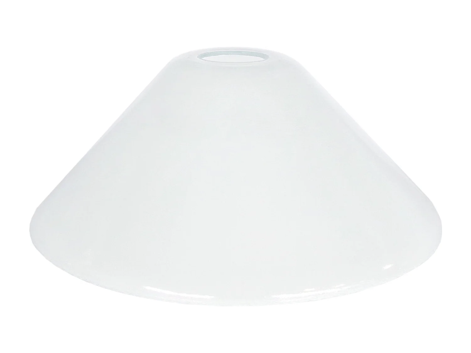 Abajur TOSEL JAYA vidro cônico branco D25,5 x H11,5  cm