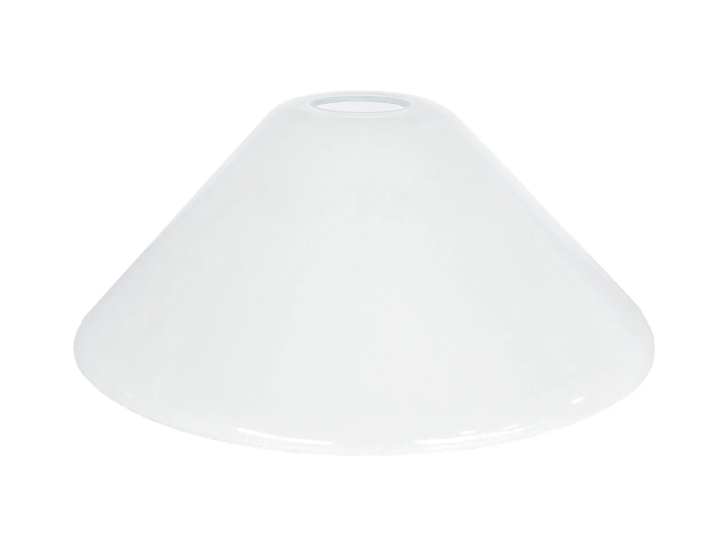 Abat-jour TOSEL ,verre,Blanc ,H11,5xD25,5xP25,5cm