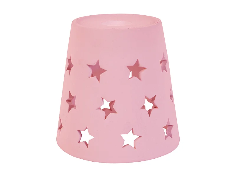 Pantalla TOSEL ,arcilla,Rosa ,A17xD18xP18cm