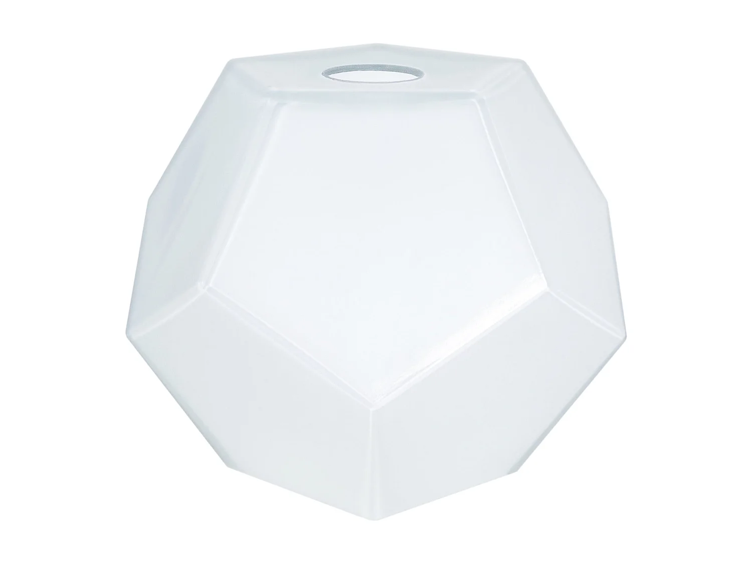 Abat-jour TOSEL ,verre,Blanc ,H16,5xD18xP18cm