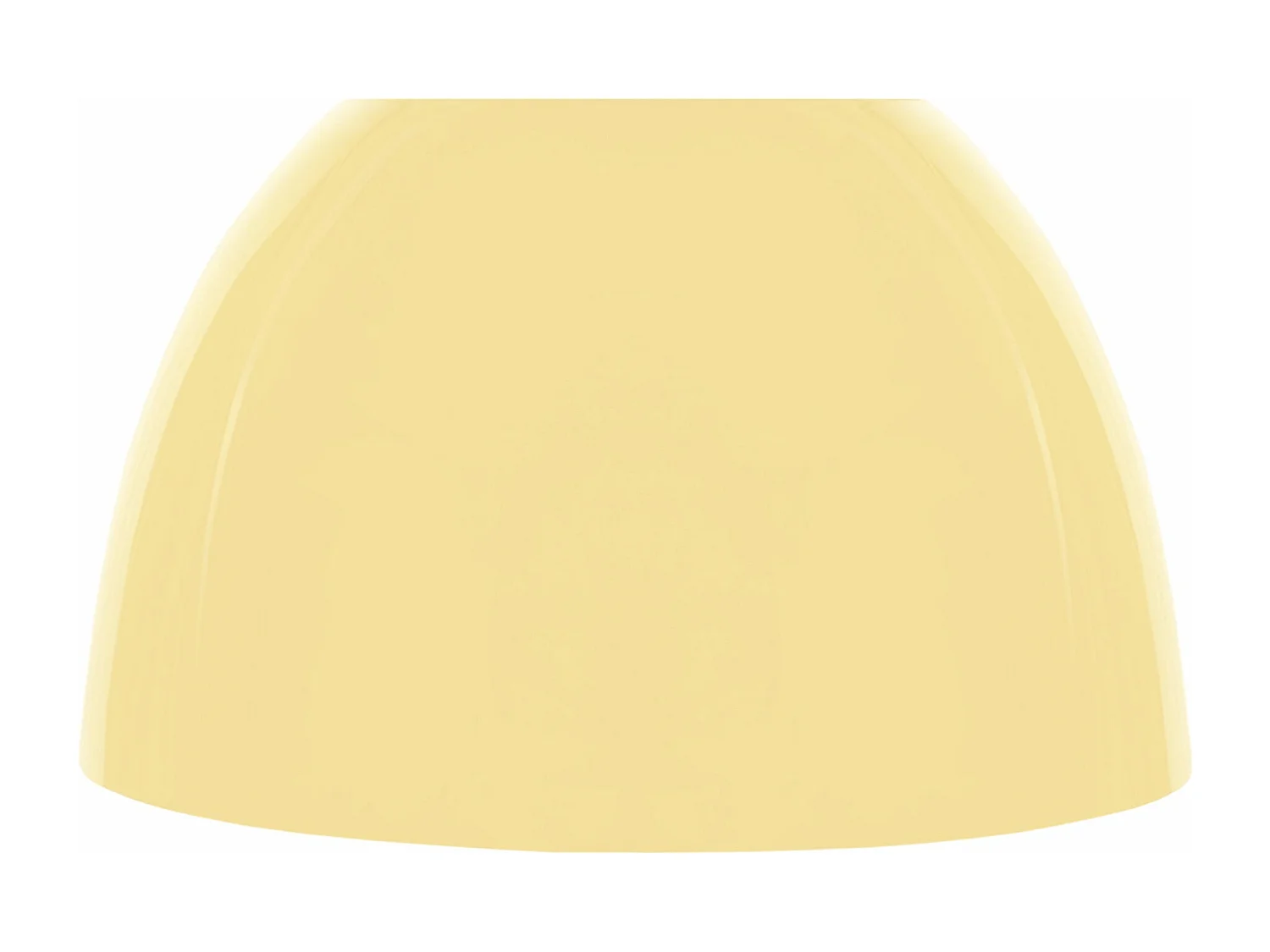 Abajur TOSEL PLEXI plástico cúpula amarelo D24 x H13  cm