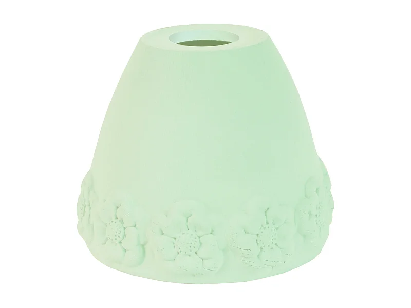 Abajur TOSEL  ROSAS cerâmica Sino anis D17 x H14  cm